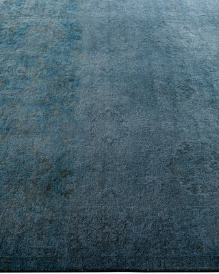 Contemporary Hand-Knotted Overdyed Silver Area Rug 4' 3" x 6' 2"