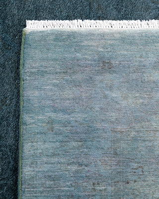 Contemporary Hand-Knotted Overdyed Silver Area Rug 4' 3" x 6' 2"