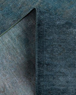 Contemporary Hand-Knotted Overdyed Silver Area Rug 4' 3" x 6' 2"