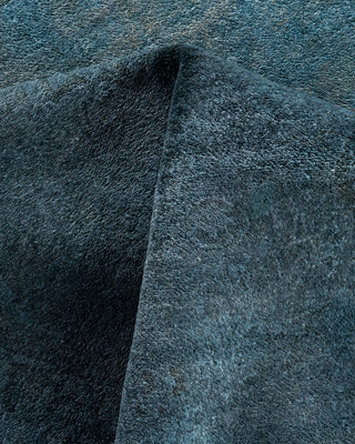 Contemporary Hand-Knotted Overdyed Silver Area Rug 4' 3" x 6' 2"