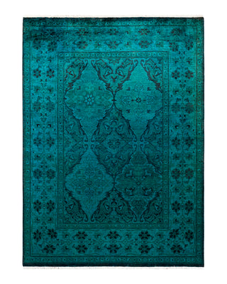 Modern Fine Vibrance Blue Area Rug 4' 1" x 5' 7"