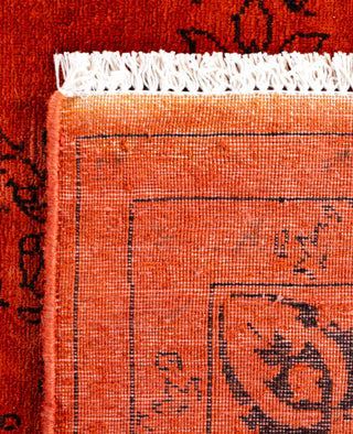 Contemporary Overdyed Wool Hand Knotted Orange Area Rug 4' 9" x 6' 10"