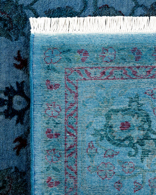 Modern Overdyed Hand Knotted Wool Blue Area Rug 5' 4" x 7' 10"