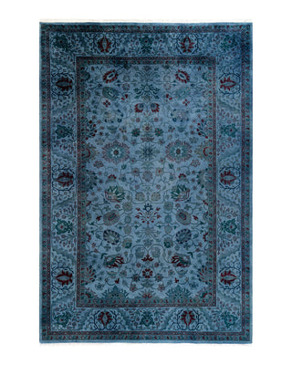 Contemporary Fine Vibrance Gray Wool Area Rug 5' 4" x 7' 10"