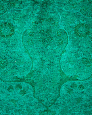 Contemporary Fine Vibrance Green Wool Area Rug - 10' 2" x 13' 4"