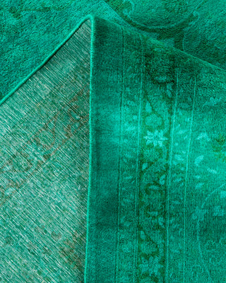 Contemporary Fine Vibrance Green Wool Area Rug - 10' 2" x 13' 4"
