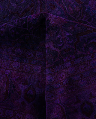 Overdyed One-of-a-Kind Wool Purple Area Rug 12' 3" x 15' 4"