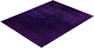 Overdyed One-of-a-Kind Wool Purple Area Rug 12' 3" x 15' 4"
