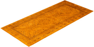 Contemporary Hand-Knotted Overdyed Gold Area Rug 2' 7" x 5' 9"