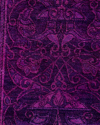 Contemporary Hand-Knotted Overdyed Pink Runner 2' 6" x 12' 5"