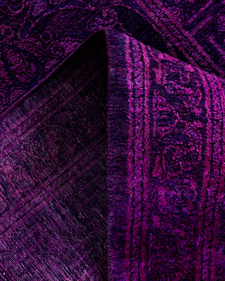 Contemporary Hand-Knotted Overdyed Pink Runner 2' 6" x 12' 5"