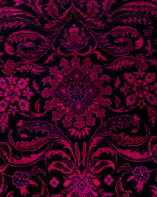 Contemporary Hand-Knotted Overdyed Pink Runner 2' 7" x 10' 4"