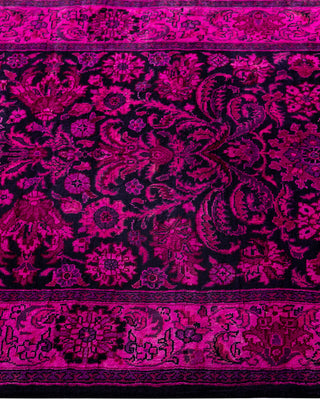 Contemporary Hand-Knotted Overdyed Pink Runner 2' 7" x 10' 4"