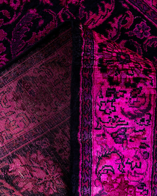 Contemporary Hand-Knotted Overdyed Pink Runner 2' 7" x 10' 4"