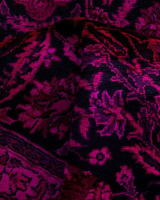 Contemporary Hand-Knotted Overdyed Pink Runner 2' 7" x 10' 4"