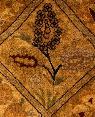 Fine Vibrance, One-of-a-Kind Hand-Knotted Area Rug  - Gold, 2' 7" x 7' 10"