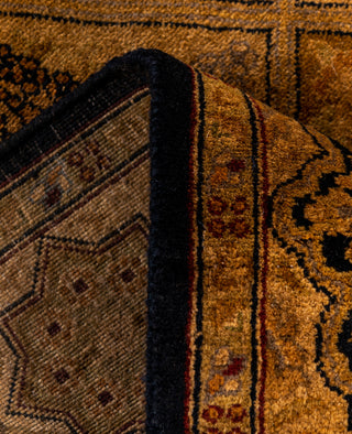 Fine Vibrance, One-of-a-Kind Hand-Knotted Area Rug  - Gold, 2' 7" x 7' 10"