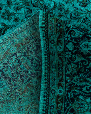 Contemporary Hand-Knotted Overdyed Blue Area Rug 6' 1" x 9' 2"