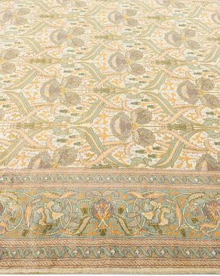 Modern - Contemporary Hand Knotted Ivory Area Rug 6' 1" x 9' 3"