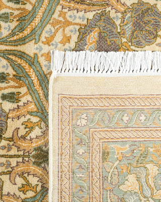 Modern - Contemporary Hand Knotted Ivory Area Rug 6' 1" x 9' 3"