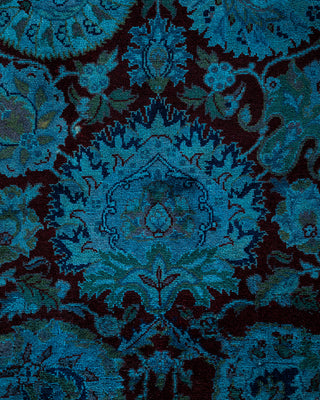 Contemporary Hand-Knotted Overdyed Blue Area Rug 8' 0" x 10' 7"