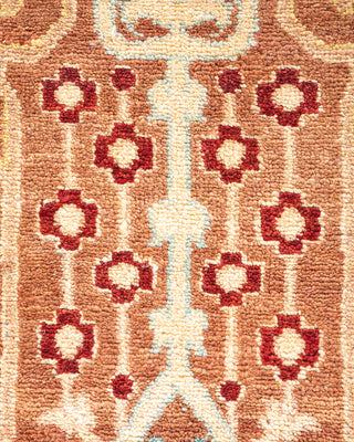 Traditional Hand Knotted Brown Area Rug 4' 3" x 6' 3"