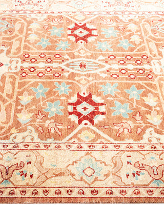 Traditional Hand Knotted Brown Area Rug 4' 3" x 6' 3"