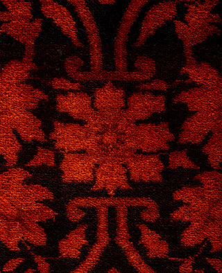 Contemporary Overdyed Wool Hand Knotted Orange Area Rug 4' 3" x 6' 1"
