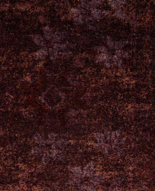 Overdyed One-of-a-Kind Wool Purple Area Rug 5' 3" x 7' 7"