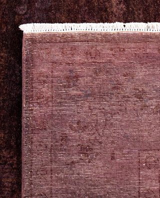 Overdyed One-of-a-Kind Wool Purple Area Rug 5' 3" x 7' 7"