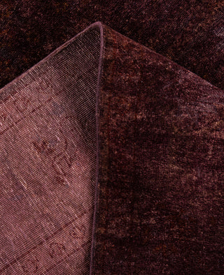 Overdyed One-of-a-Kind Wool Purple Area Rug 5' 3" x 7' 7"