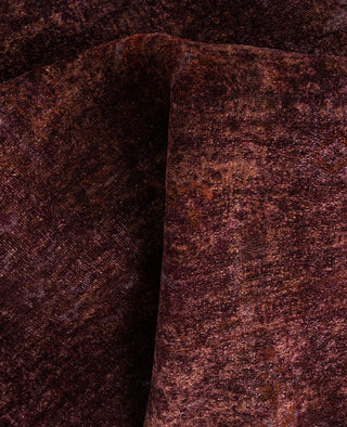 Overdyed One-of-a-Kind Wool Purple Area Rug 5' 3" x 7' 7"