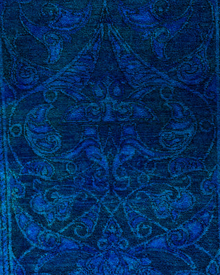 Fine Vibrance, One-of-a-Kind Hand-Knotted Runner Rug  - Blue, 2' 7" x 11' 8"