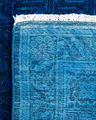 Fine Vibrance, One-of-a-Kind Hand-Knotted Runner Rug  - Blue, 2' 7" x 11' 8"