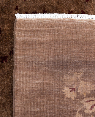 Overdyed One-of-a-Kind Wool Brown Area Rug 6' 1" x 8' 9"