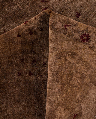 Overdyed One-of-a-Kind Wool Brown Area Rug 6' 1" x 8' 9"