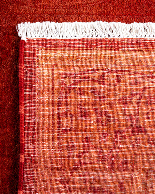Contemporary Hand-Knotted Overdyed Orange Runner 2' 5" x 9' 9"