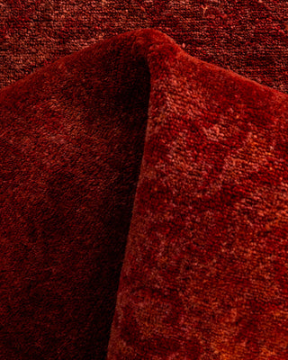 Contemporary Hand-Knotted Overdyed Orange Runner 2' 5" x 9' 9"