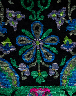 Modern - Contemporary Hand-Knotted Black Area Rug 8' 1" x 10' 0"