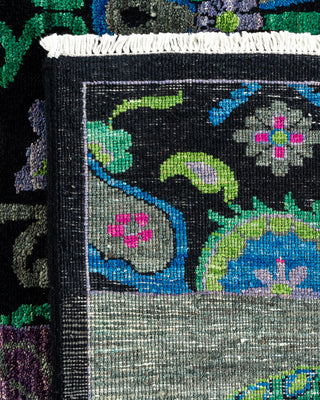 Modern - Contemporary Hand-Knotted Black Area Rug 8' 1" x 10' 0"