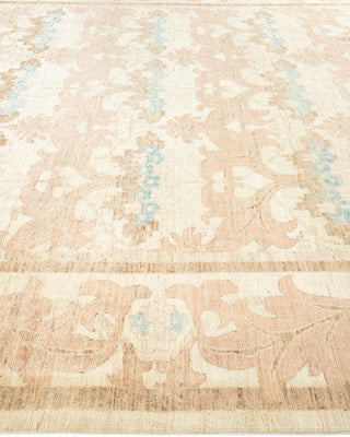 Modern - Contemporary Hand Knotted Ivory Area Rug 9' 0" x 11' 7"