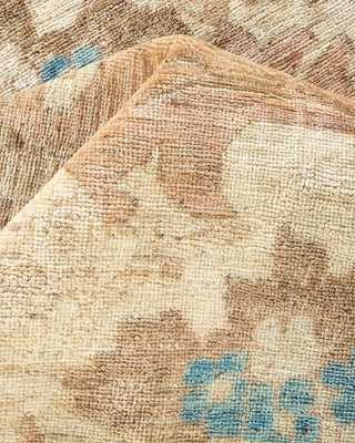 Modern - Contemporary Hand Knotted Ivory Area Rug 9' 0" x 11' 7"