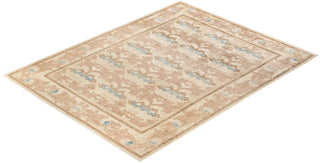 Modern - Contemporary Hand Knotted Ivory Area Rug 9' 0" x 11' 7"