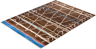 Moroccan, One-of-a-Kind Hand-Knotted Area Rug  - Brown, 10' 1" x 13' 10"