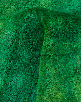Contemporary Hand Knotted Overdyed Green Area Rug 9' 2" x 11' 8"