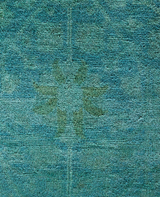 Overdyed Hand-Knotted Wool Modern-Contemporary Blue Area Rug 8' 3" x 10' 1"