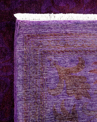 Contemporary Hand Knotted Overdyed Purple Area Rug 8' 10" x 10' 9"