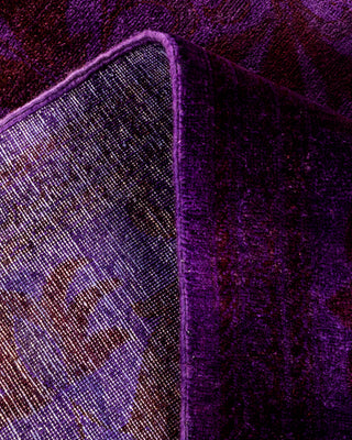Contemporary Hand Knotted Overdyed Purple Area Rug 8' 10" x 10' 9"