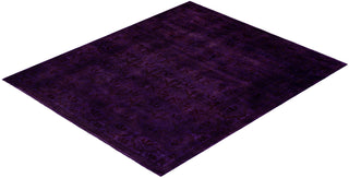 Contemporary Hand Knotted Overdyed Purple Area Rug 8' 10" x 10' 9"