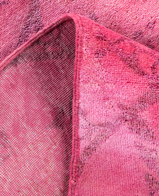 Overdyed Hand-Knotted Wool Modern-Contemporary Pink Area Rug 4' 1" x 6' 1"